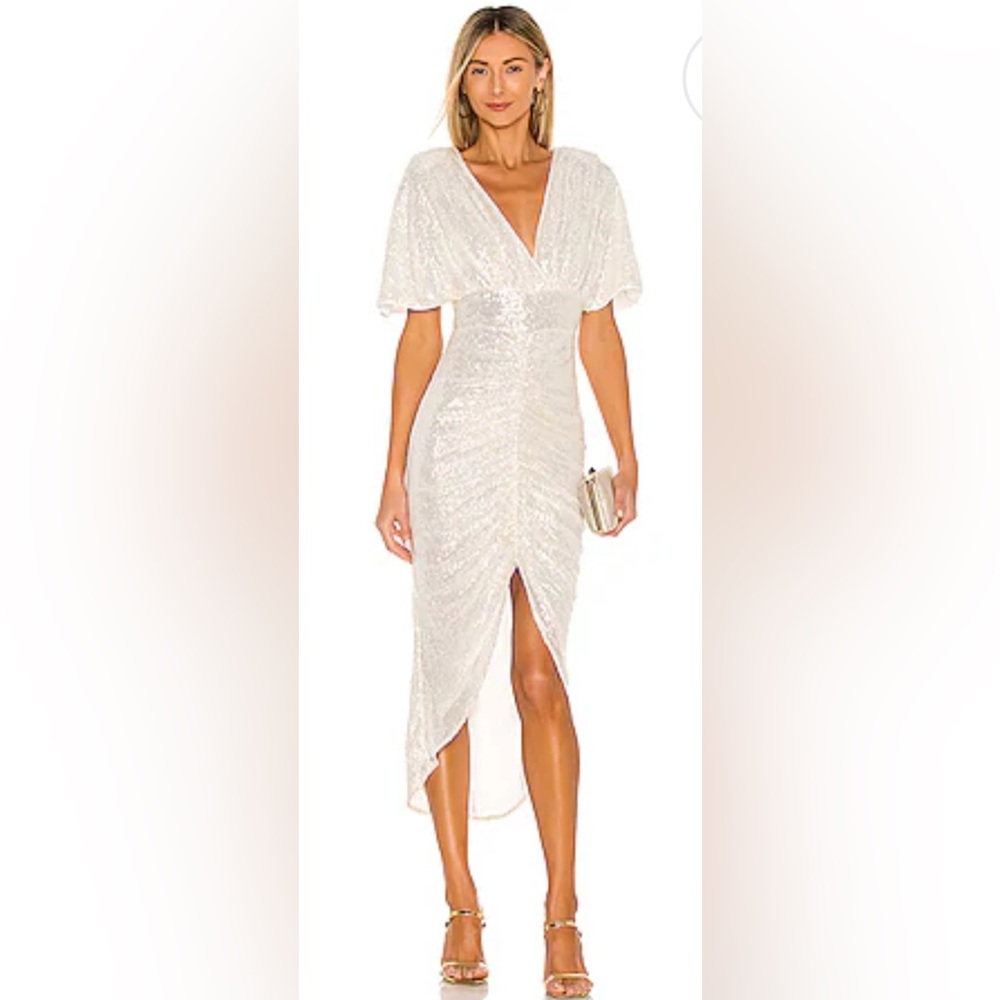 NBD (revolve) Krystle dress, white sequin dress